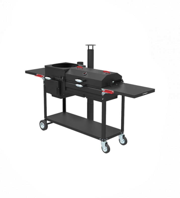Utschak-Mangal mit Grilldeckel und Edelstahlrost - Comfort Lift Air "Iskander" 400